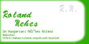 roland mehes business card